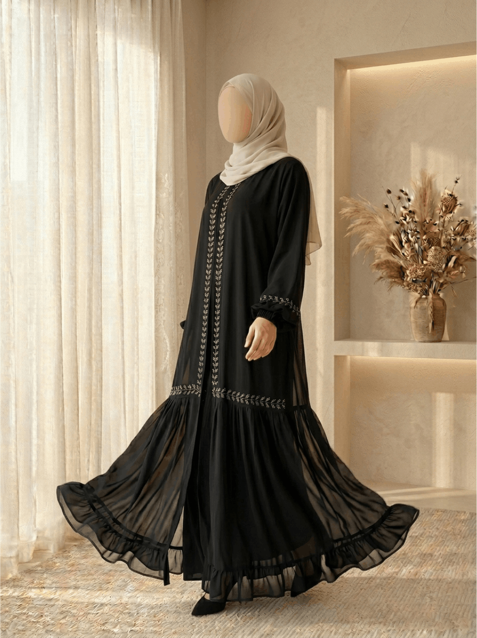 Wedding Abaya (White Stone)