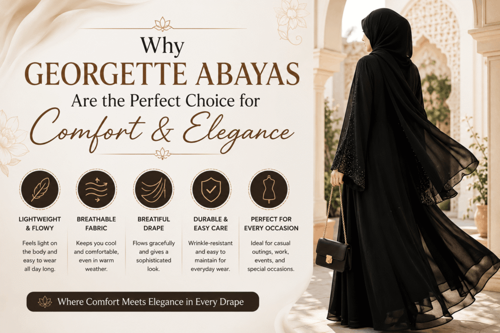 Why Georgette Abayas Are the Perfect Choice for Comfort & Elegance