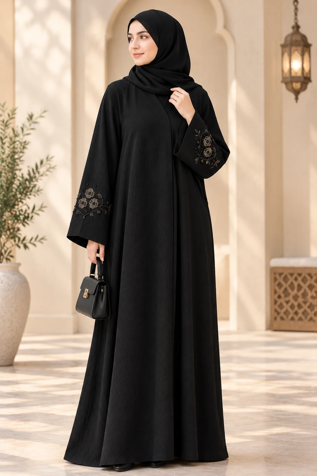 Handwork Sleeve Designer Abaya